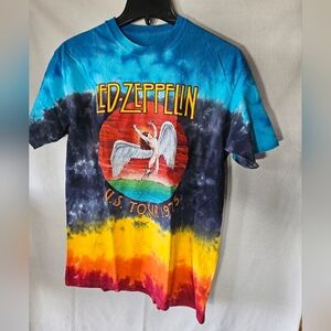 Led Zeppelin Medium tie-dye is shirt. Multicolor.